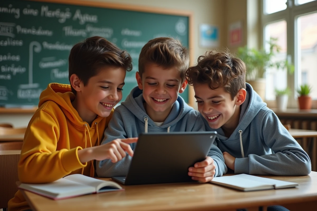 Adolescents discutant autour d