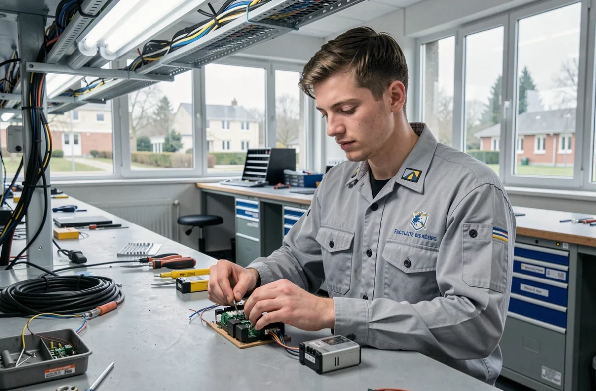 Apprenti en atelier technique à la Faculté des Métiers de Rennes-Bruz