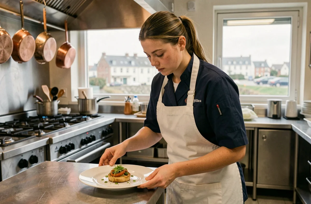 Apprentie en cuisine professionnelle à la Faculté des Métiers de Saint-Malo
