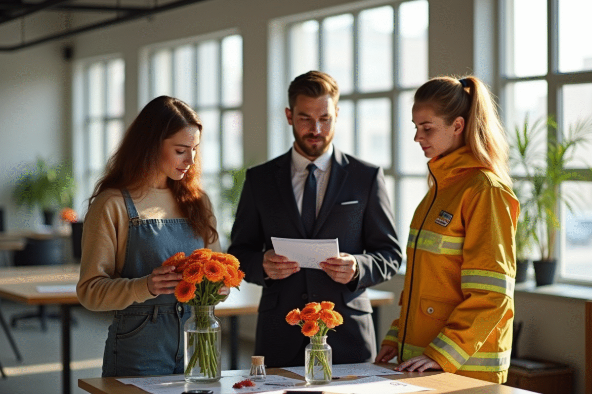 Groupe de jeunes professionnels divers dans un espace de coworking lumineux