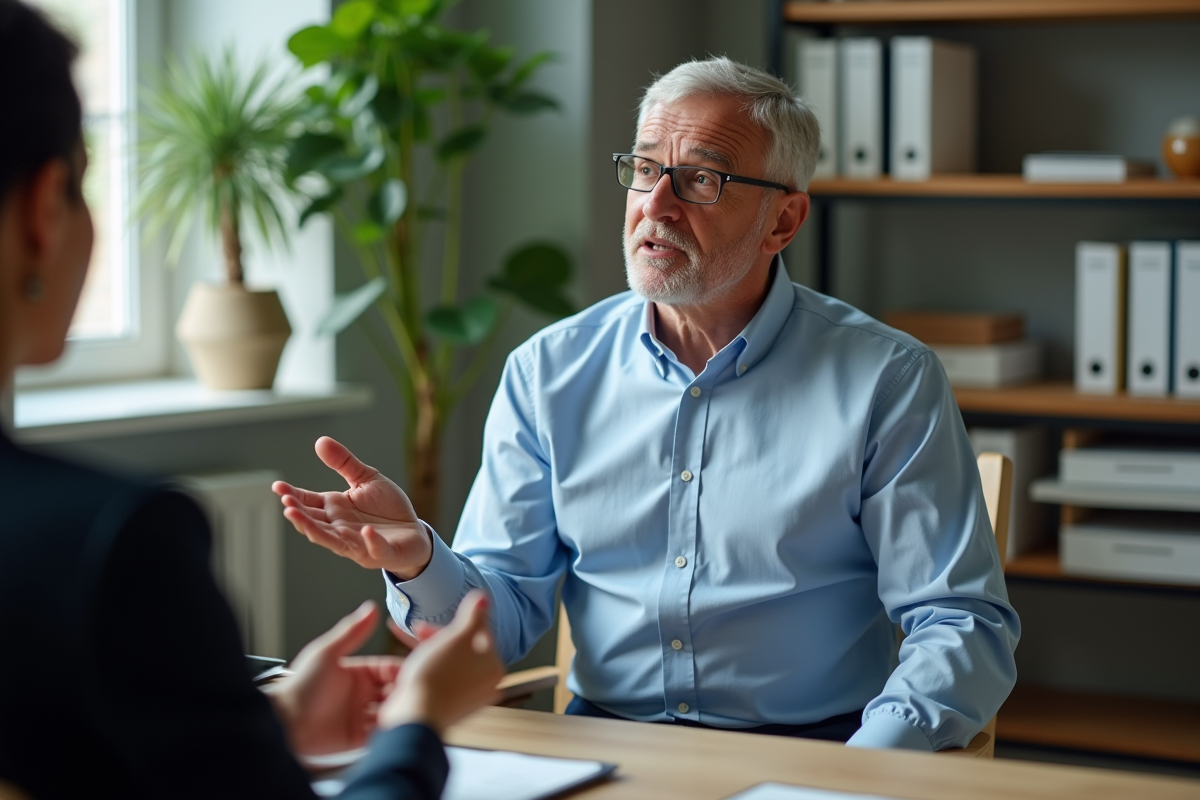 Homme exprimant sa motivation lors d